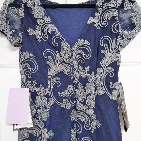 JS Collections Soutache-Trim Midi Dress / Wedding/ - Picture 6 of 9